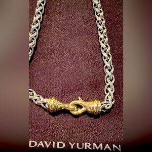 16” David Yurman 6mm wheat chain necklace with 14k yellow gold lobster clasp.